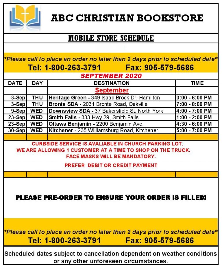 ABC Store Hours Update Adventist Ontario Conference Website